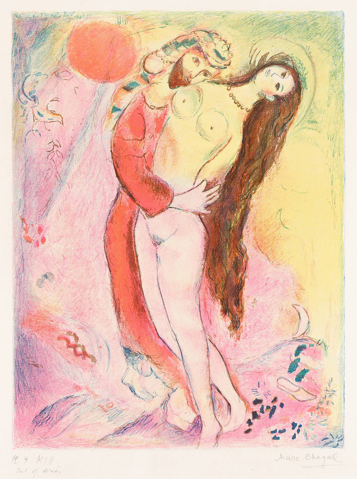 MARC CHAGALL Disrobing her with his own hand, the King looked upon her body...